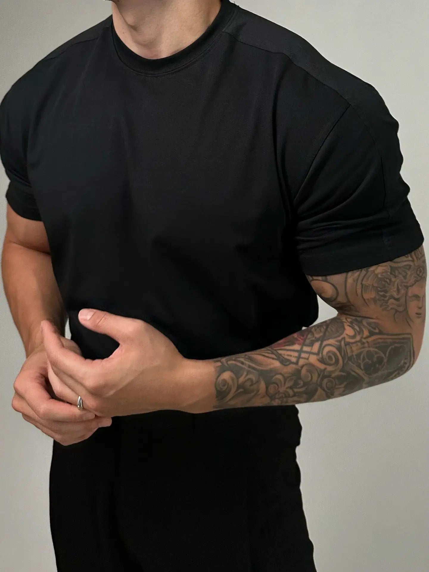 American Retro Sports Short Sleeve Men's Summer Pre2brand Black-XXXL