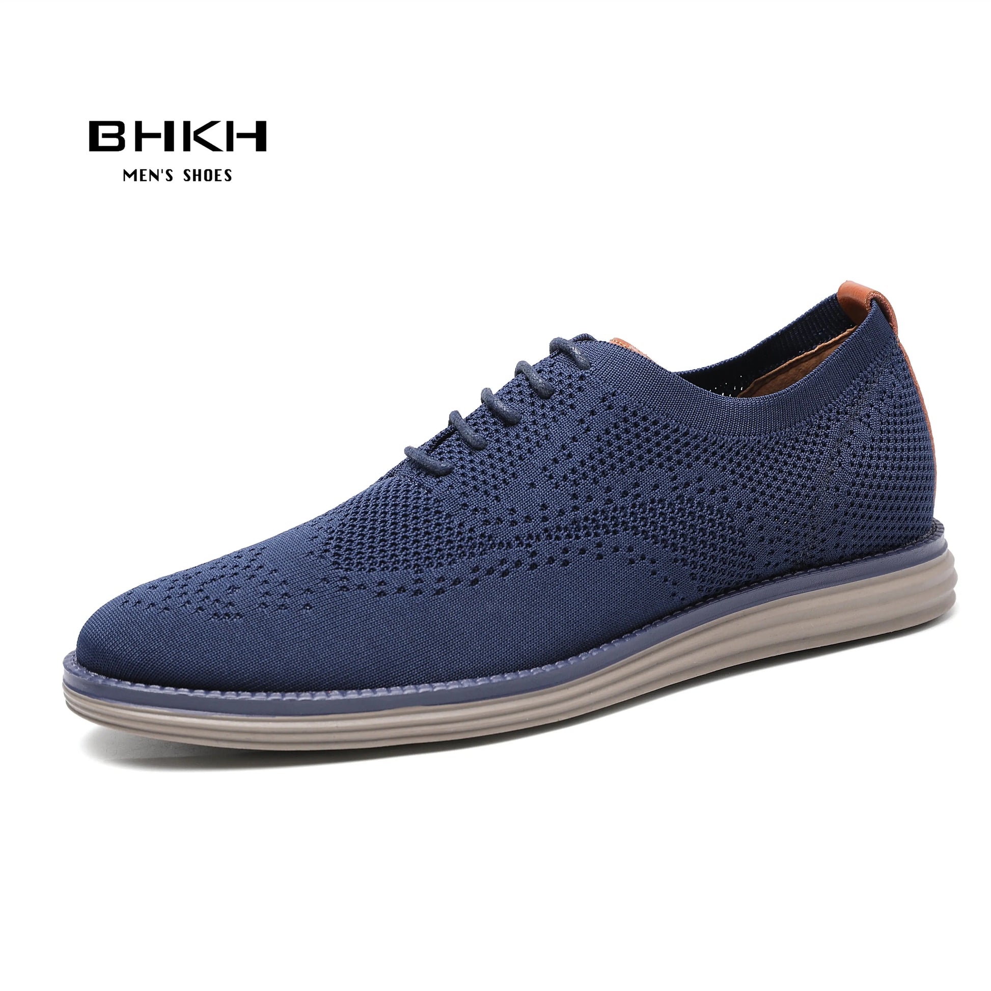 BHKH 2024 Breathable Knitted Mesh Casual Shoes Lightweight Smart Casual Shoes Office Work Footwear Men Shoes - Pre2brand