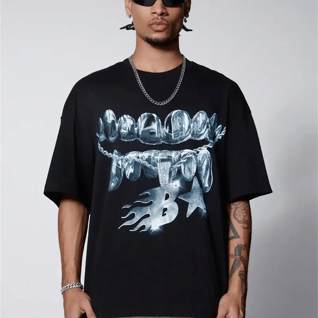 Men's Patterned Printed T-shirt, Summer Casual Short Sleeved T-shirt - Pre2brand