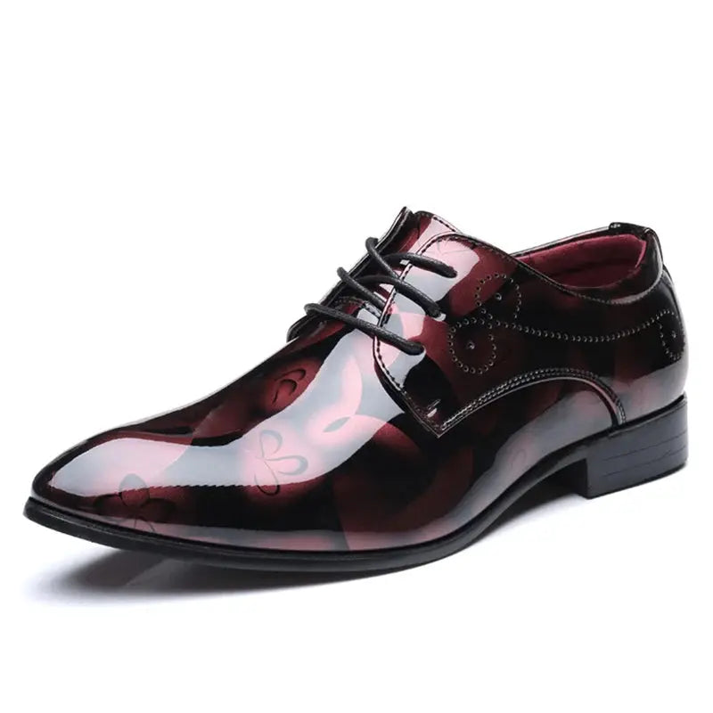 Patent Leather Oxford Shoes for Men Dress Shoes Men Formal Shoes Pointed Toe Business Wedding Shoes Plus Size Dress Shoes - Pre2brand