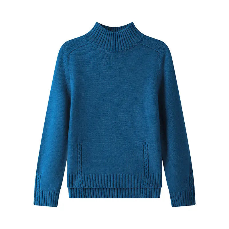 Retro Sweater Loose Soft Nuo For Women Pre2brand Sapphire-Blue-XS