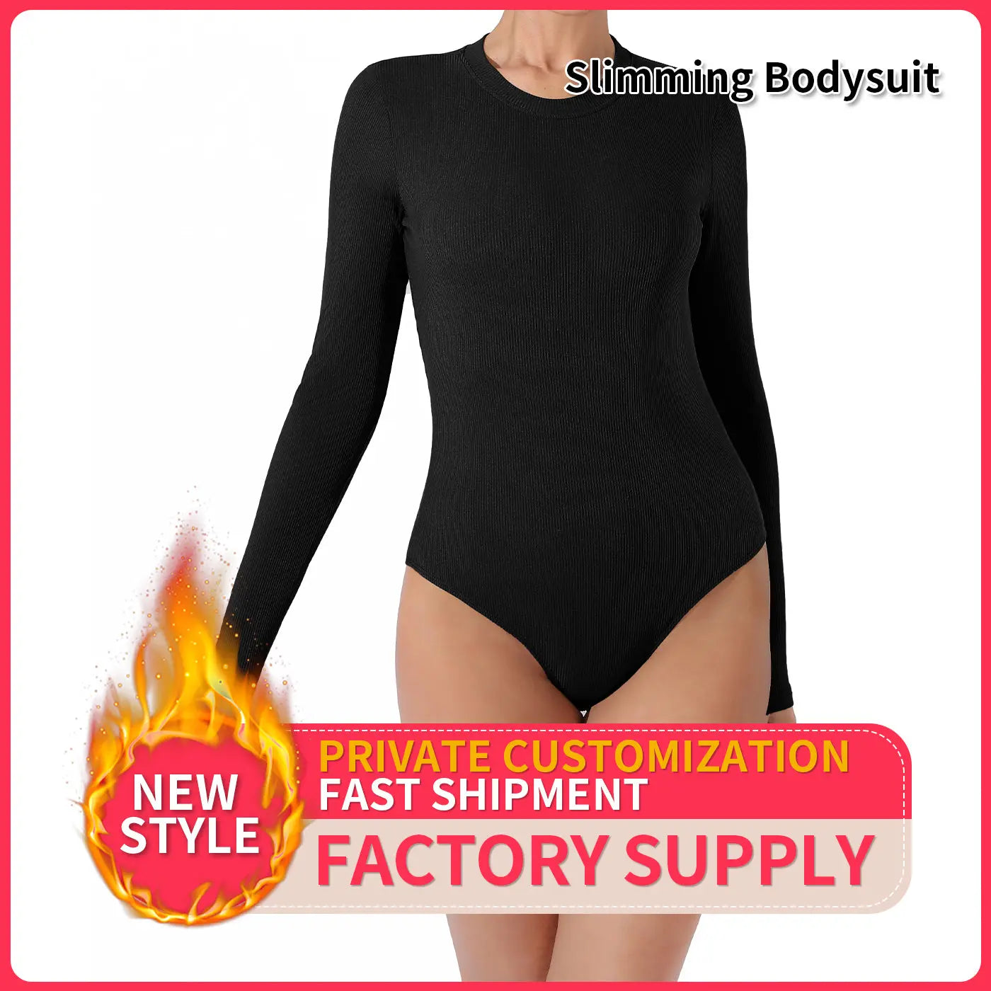 Women's Fashion Simple Solid Color Bodysuit - Pre2brand