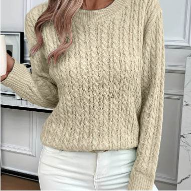 Versatile Fashion Classic Twist Round Neck Sweater - Pre2brand