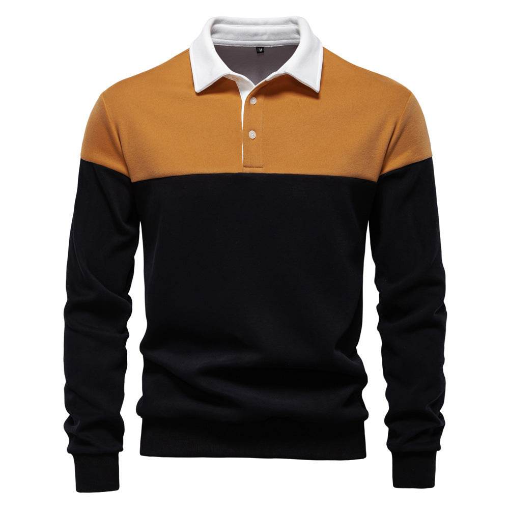Men's Casual Long-sleeved Polo Collar Sweater - Pre2brand