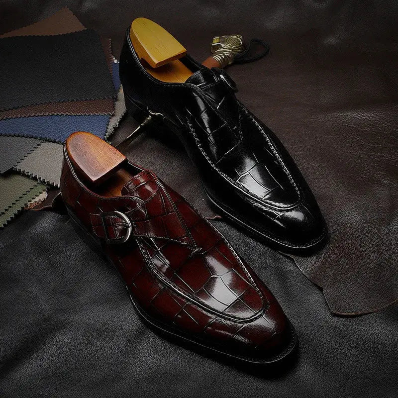 2022 New Classic Business Flat Shoes Men Designer Formal Dress Leather Shoes Men's Loafers Valentine Gifts Shoes Men Dress Shoes  Pre2brand