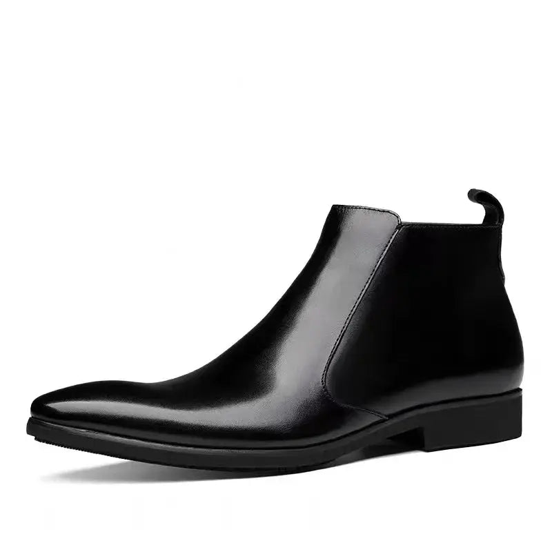 2024 Mens Chelsea Boots Classic Genuine Leather Brown British Style Comfortable Luxury Ankle Casual Business Social Shoes Male - Pre2brand