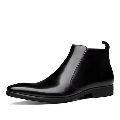 2024 Mens Chelsea Boots Classic Genuine Leather Brown British Style Comfortable Luxury Ankle Casual Business Social Shoes Male - Pre2brand