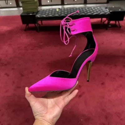 "2025 Fashionable Sexy Women's Stiletto Heels, Large Sizes, Strappy Mid-Cut Design, Elegant & Trendy Evening Shoes"  Pre2brand