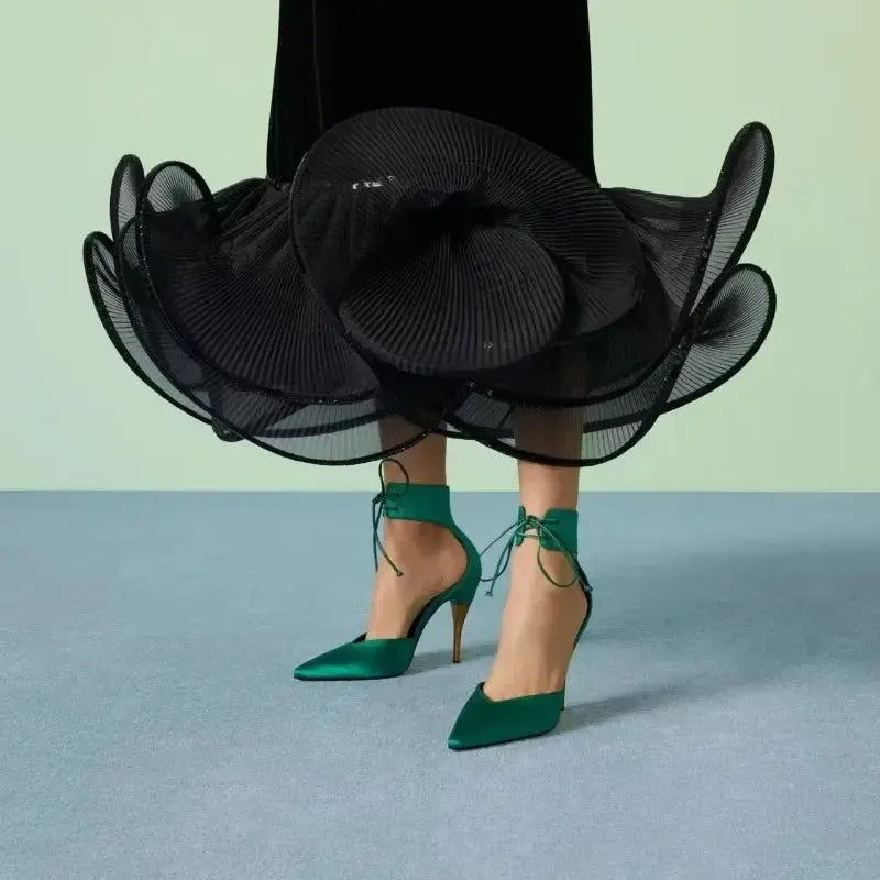 "2025 Fashionable Sexy Women's Stiletto Heels, Large Sizes, Strappy Mid-Cut Design, Elegant & Trendy Evening Shoes"  Pre2brand