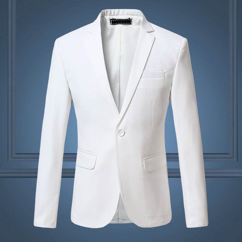 Spring And Autumn Solid Color Casual One Button Men's Small Suit - Pre2brand