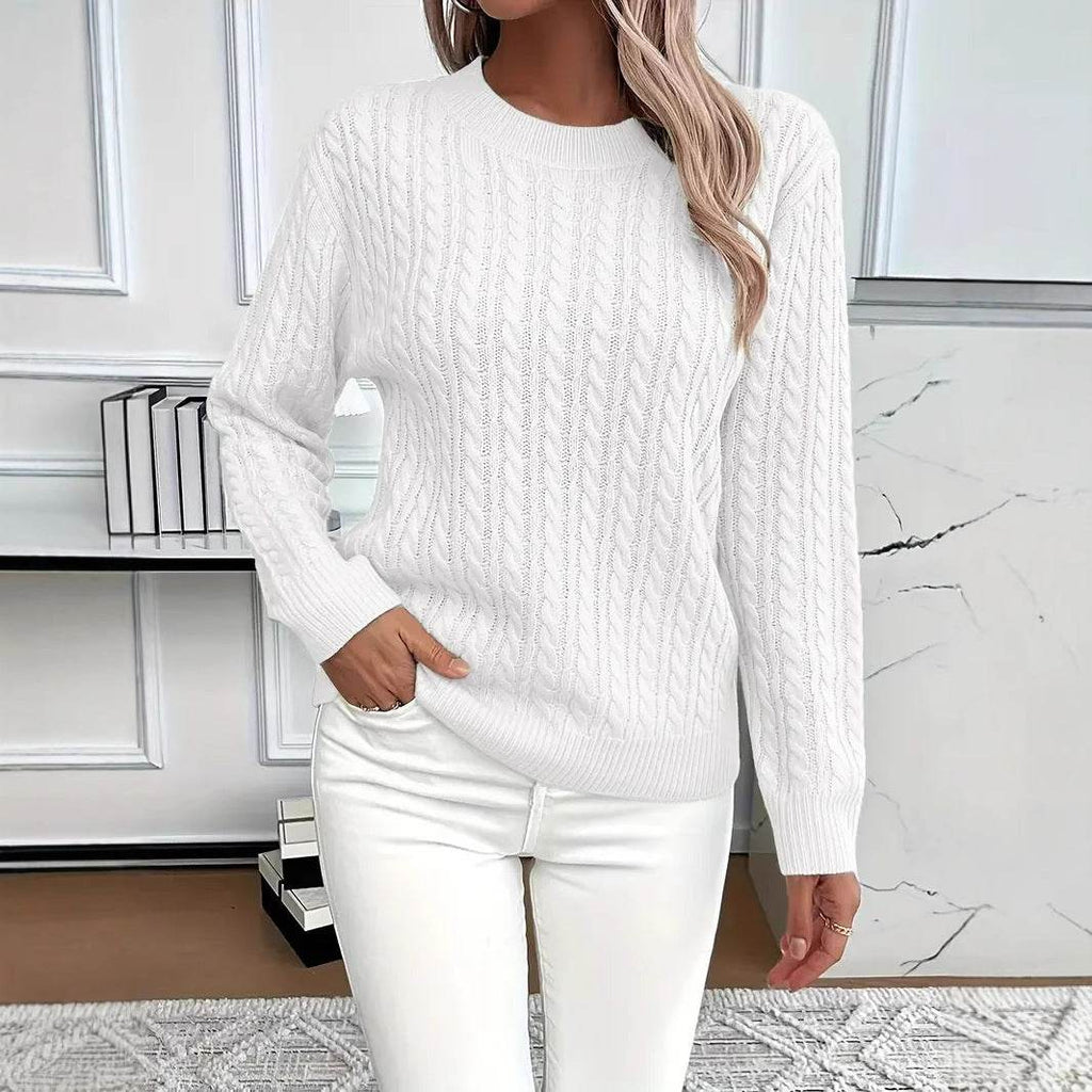 Versatile Fashion Classic Twist Round Neck Sweater - Pre2brand