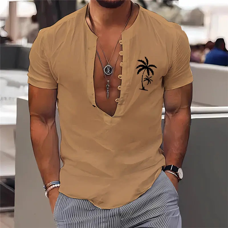 3D Digital Printing Men's Clothing Summer Short Sleeve Shirt  Pre2brand S96088073-XXXL