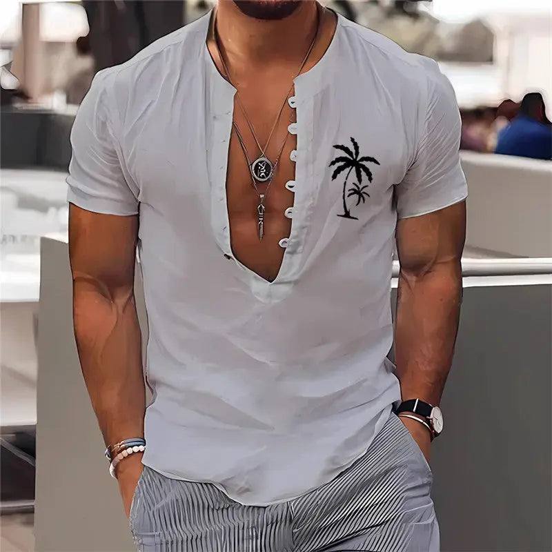 3D Digital Printing Men's Clothing Summer Short Sleeve Shirt  Pre2brand S96088074-XXXL