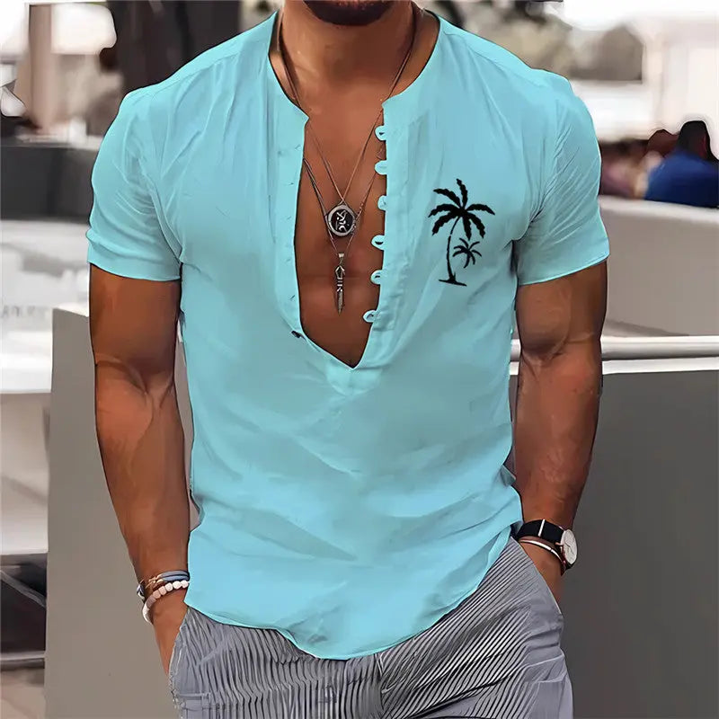3D Digital Printing Men's Clothing Summer Short Sleeve Shirt  Pre2brand S96088075-XXXL