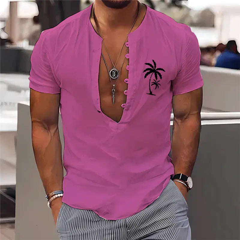 3D Digital Printing Men's Clothing Summer Short Sleeve Shirt  Pre2brand S96088076-XXXL