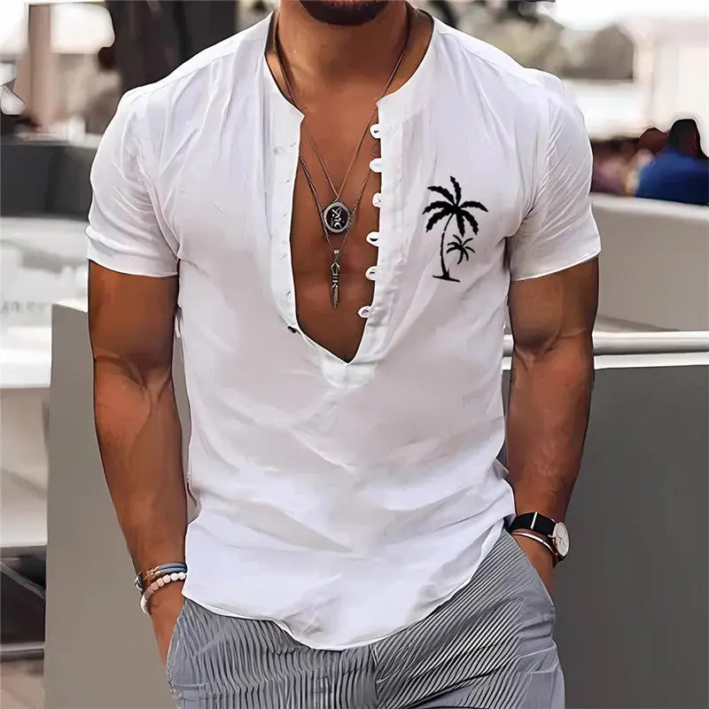 3D Digital Printing Men's Clothing Summer Short Sleeve Shirt  Pre2brand S96088077-XXXL