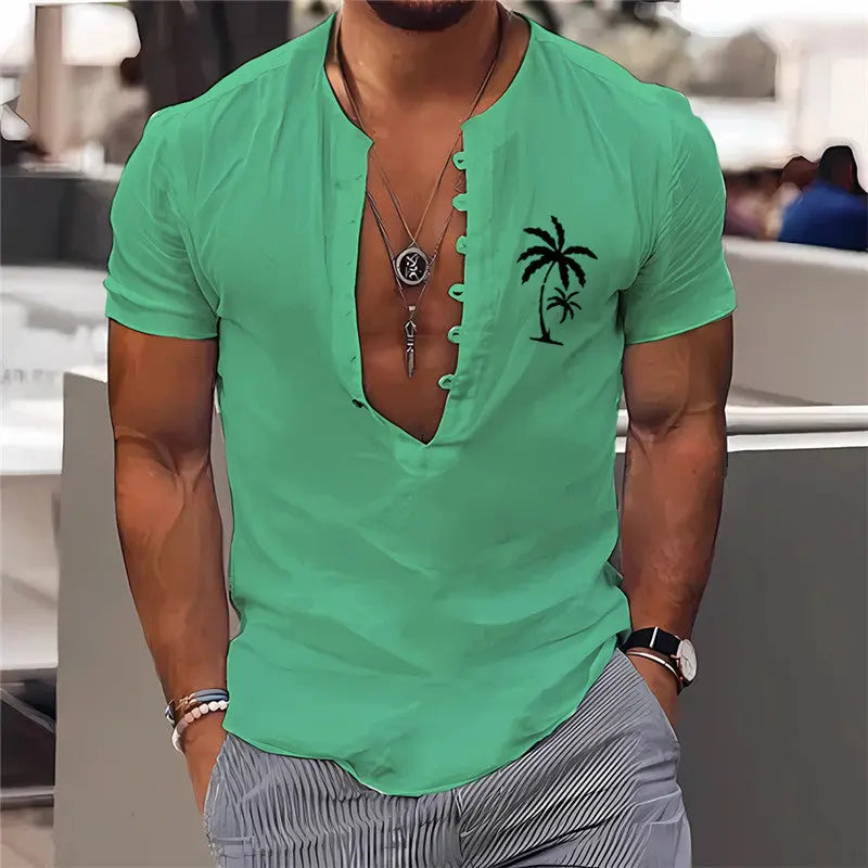 3D Digital Printing Men's Clothing Summer Short Sleeve Shirt  Pre2brand S9608807-XXXL
