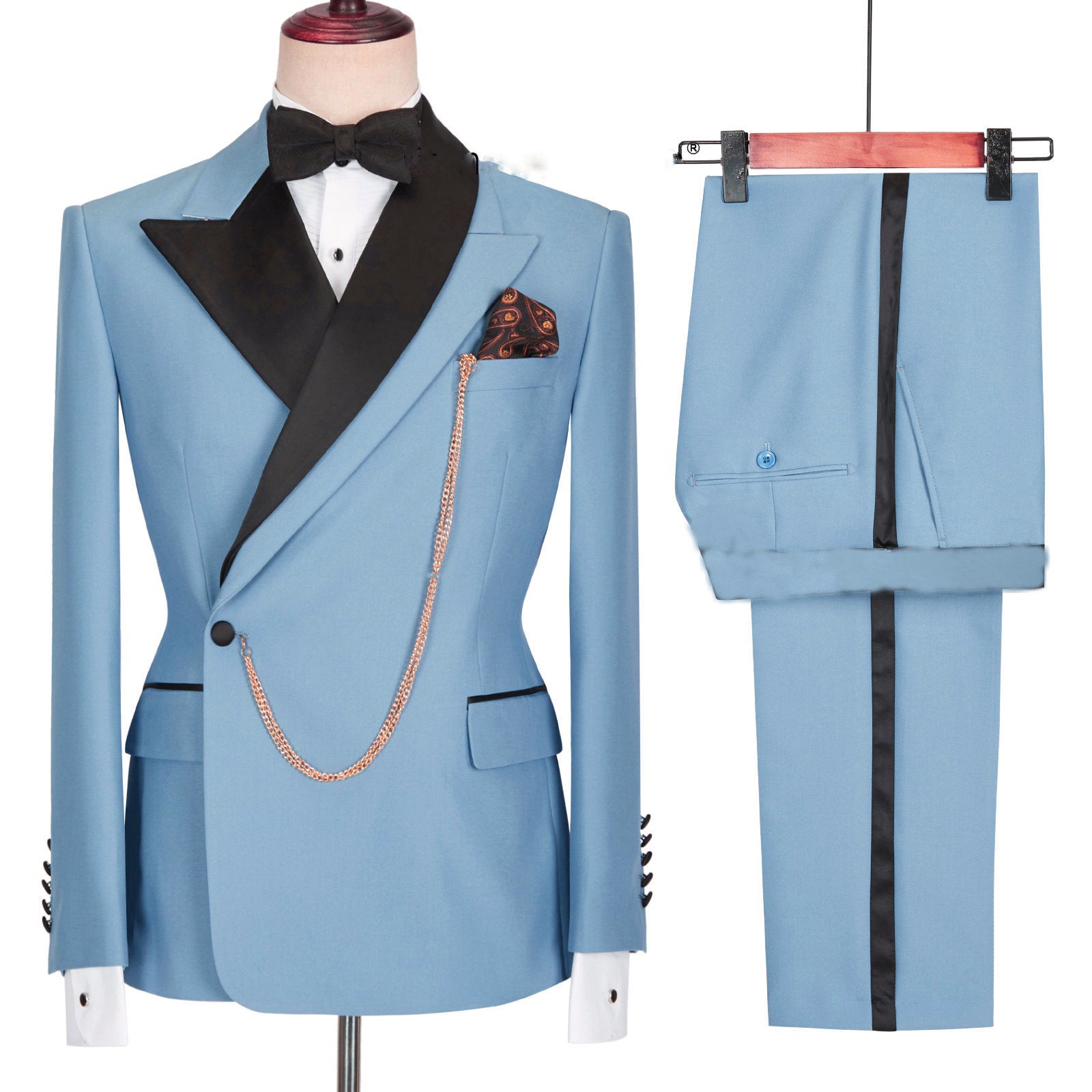 Black Business Casual Suit Groom Best Man