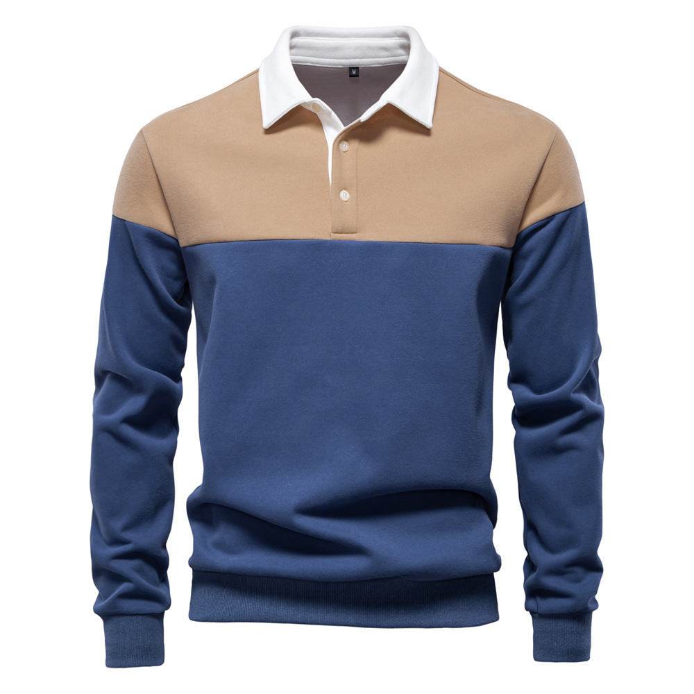 Men's Casual Long-sleeved Polo Collar Sweater - Pre2brand