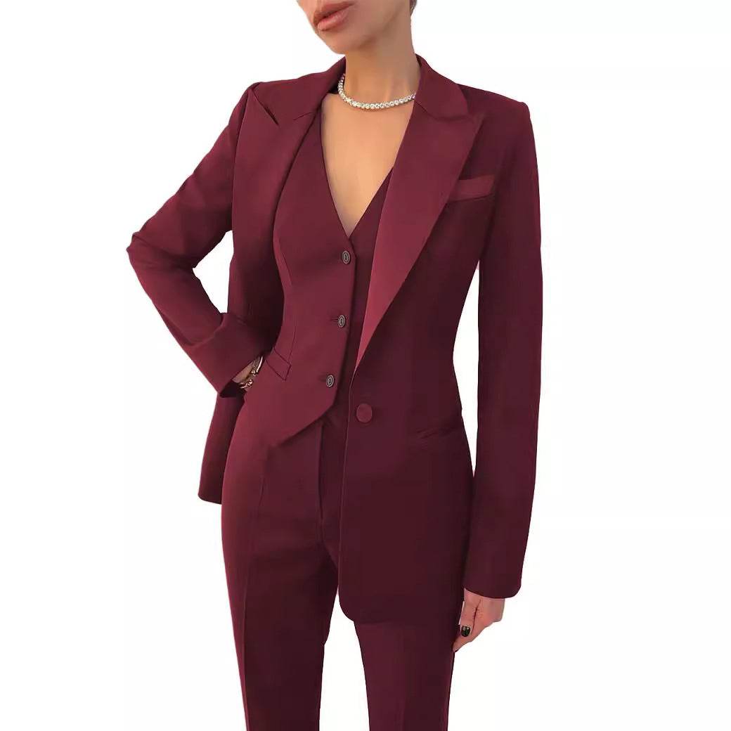 Women's Three-piece Suit Business Professional Leisure - Pre2brand