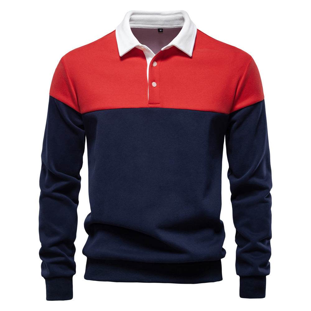 Men's Casual Long-sleeved Polo Collar Sweater - Pre2brand