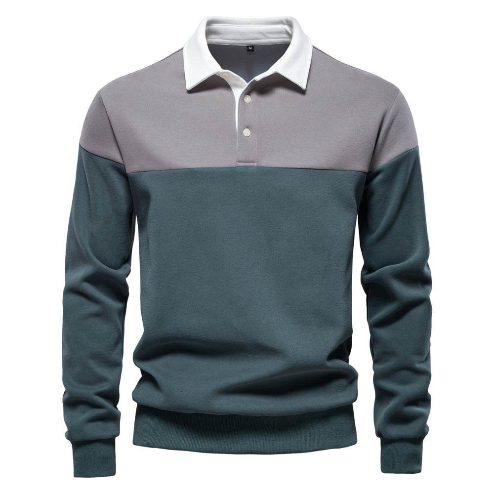 Men's Casual Long-sleeved Polo Collar Sweater - Pre2brand
