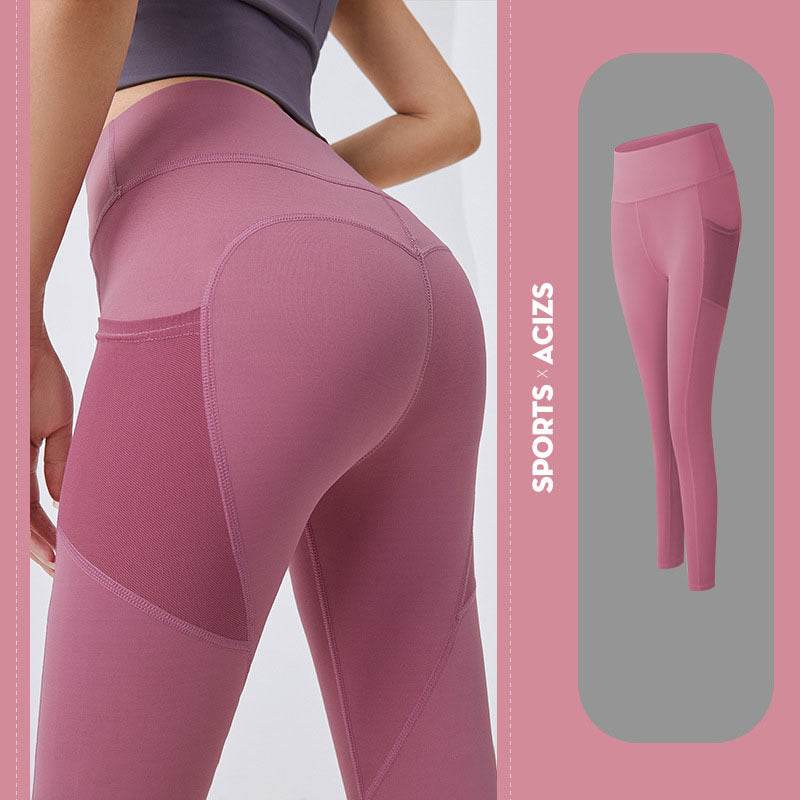 Yoga Pants Women With Pocket Leggings Sport Girl Gym Leggings Women Tummy Control Jogging Tights Female Fitness Pants - Pre2brand