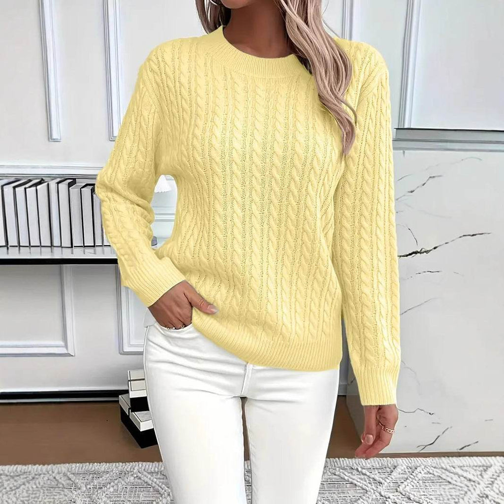 Versatile Fashion Classic Twist Round Neck Sweater - Pre2brand