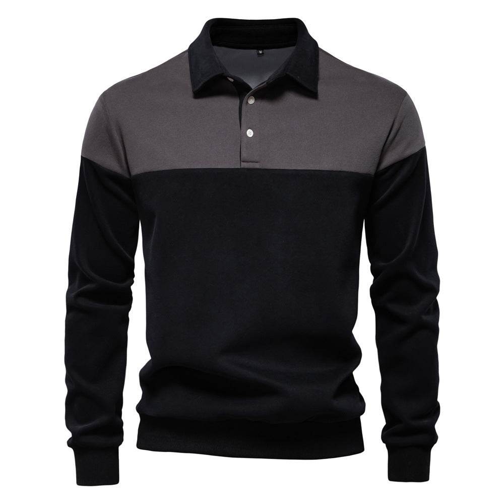 Men's Casual Long-sleeved Polo Collar Sweater - Pre2brand