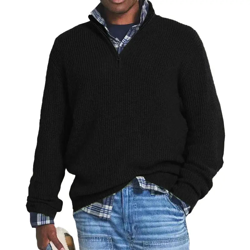 Acrylic Fall Winter Men's Casual Sweater  Pre2brand Black-5XL