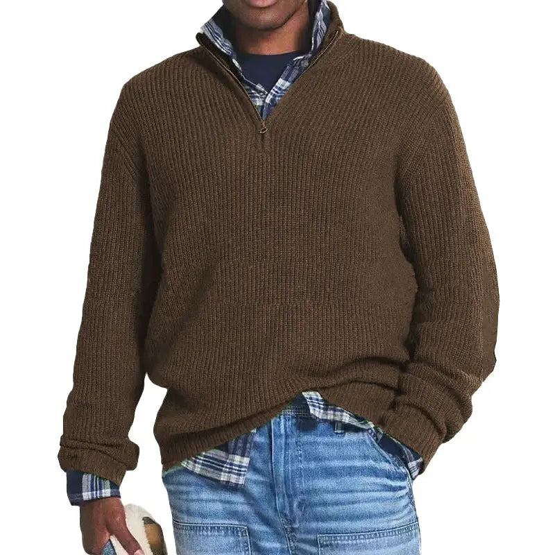 Acrylic Fall Winter Men's Casual Sweater  Pre2brand Brown-5XL