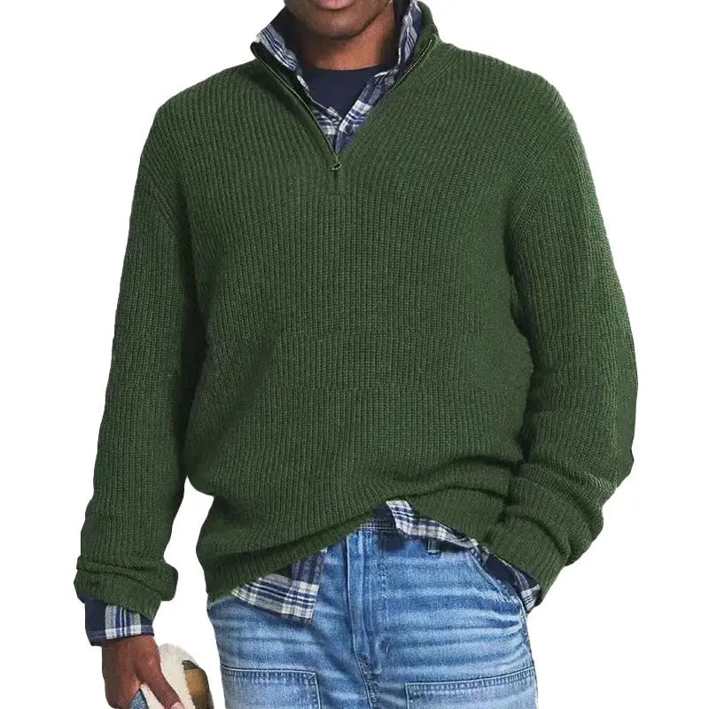 Acrylic Fall Winter Men's Casual Sweater  Pre2brand Army-Green-5XL