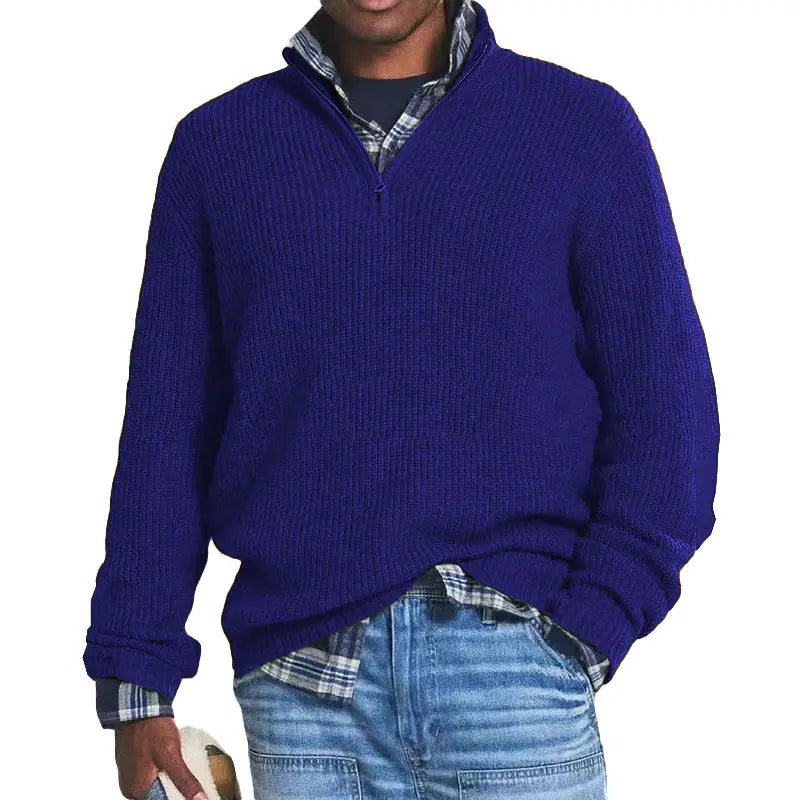 Acrylic Fall Winter Men's Casual Sweater  Pre2brand Blue-5XL
