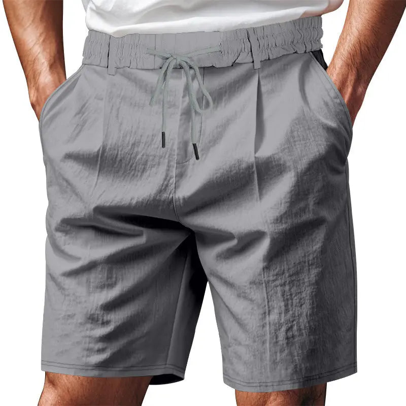 American Casual Men's Linen Summer Breathable Tether Beach Shorts  Pre2brand 3XL-Gray