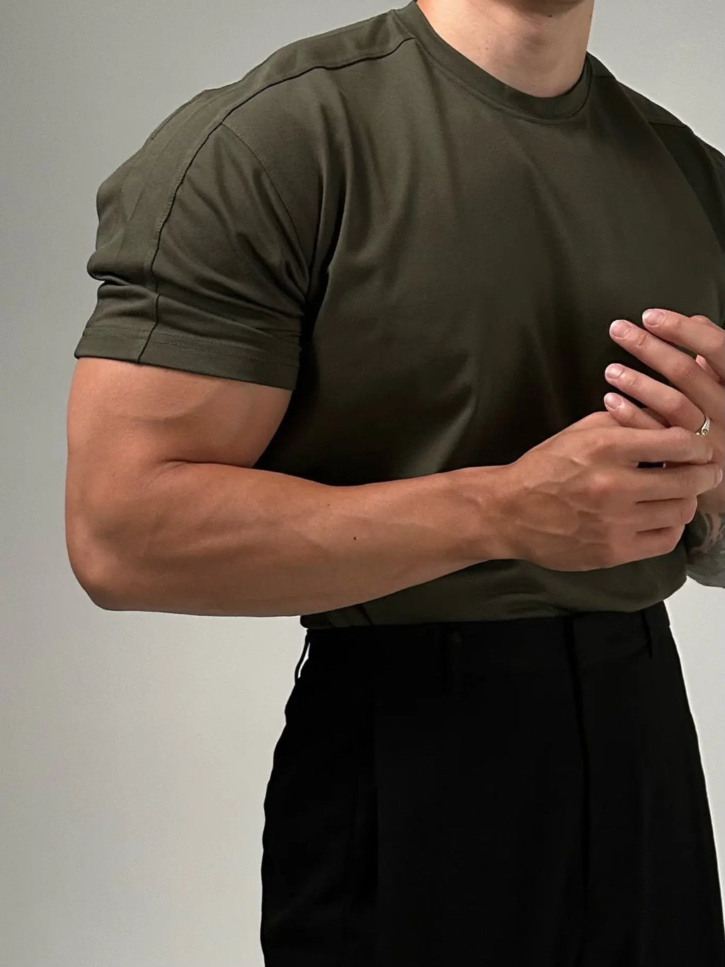 American Retro Sports Short Sleeve Men's Summer  Pre2brand Army-Green-XXXL