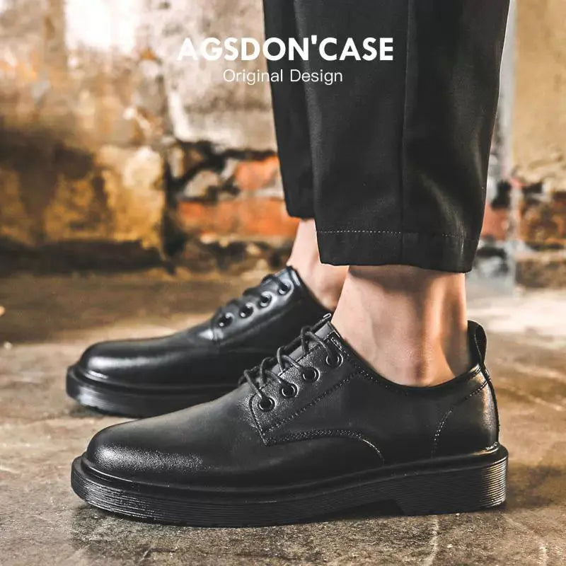 Augusto Men Business Formal Casual Leather Shoes Men's Spring 2025 New British Style Groom Wedding Shoes - Pre2brand