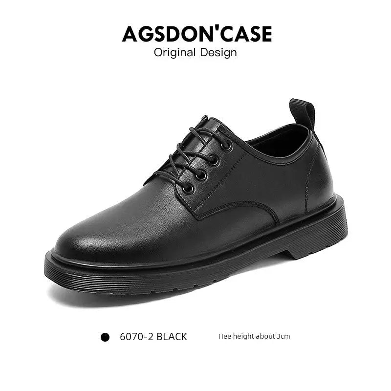 Augusto Men Business Formal Casual Leather Shoes Men's Spring 2025 New British Style Groom Wedding Shoes - Pre2brand