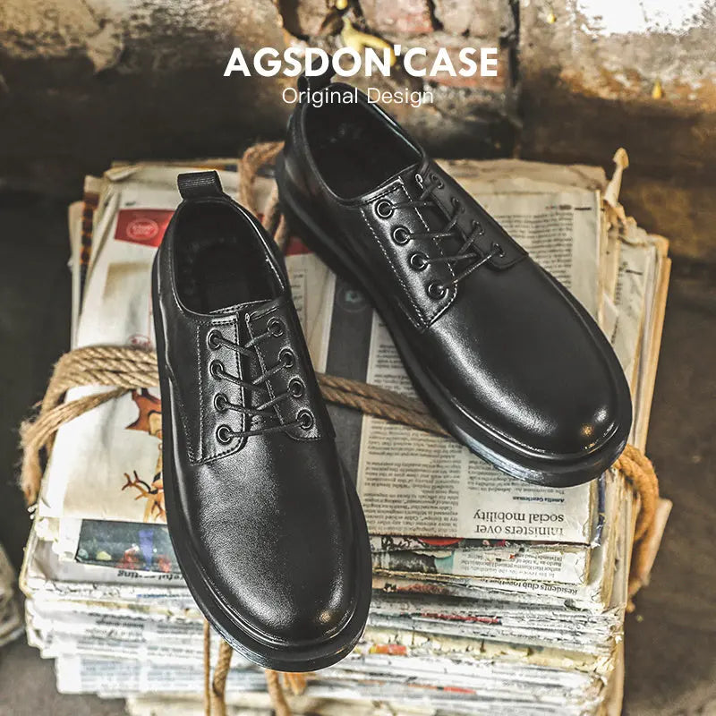 Augusto Men Business Formal Casual Leather Shoes Men's Spring 2025 New British Style Groom Wedding Shoes  Pre2brand
