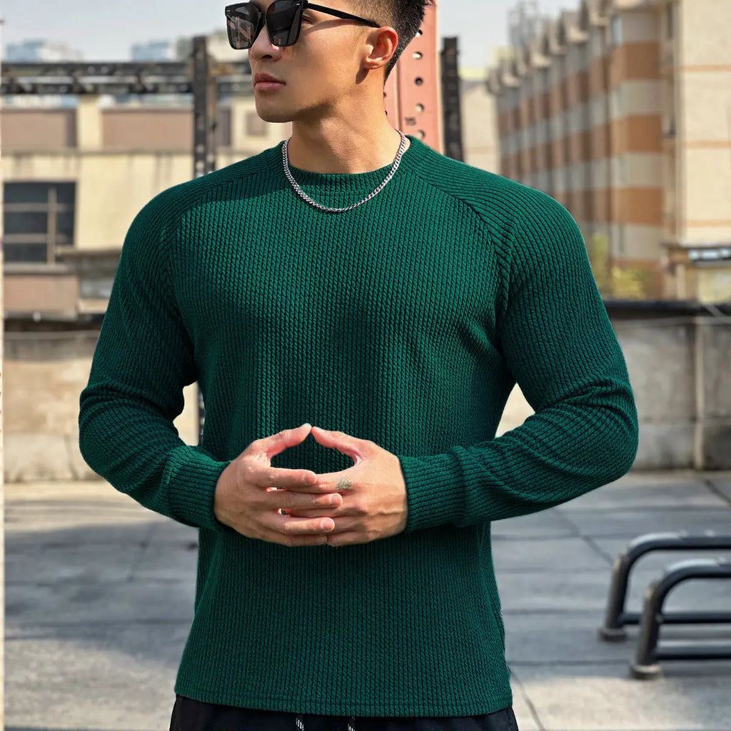 Autumn And Winter Round Neck Men's Casual Sports Trend Loose-fitting Plus Size Pullover Long Sleeve  Pre2brand