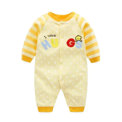 Baby spring clothes 0 to 12 months cotton girls clothing Onesies Autumn newborn Comfortable baby jumpsuits baby boy rompers  Pre2brand color-1-12M
