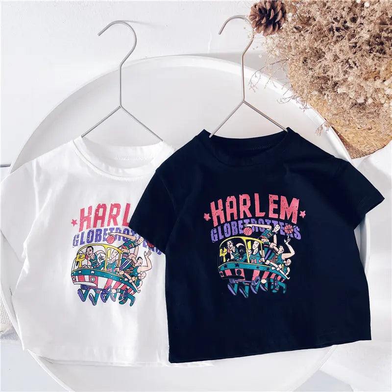 Boys Summer New Loose Casual Tops Children's All-match Printed Letters Short-sleeved T-shirt - Pre2brand
