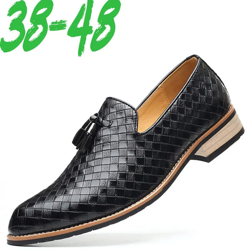 British Style Casual Fashion Cross-border Tassels Men's Pointed Small Leather Shoes With Feet - Pre2brand