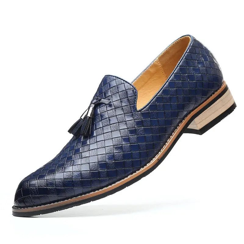 British Style Casual Fashion Cross-border Tassels Men's Pointed Small Leather Shoes With Feet - Pre2brand