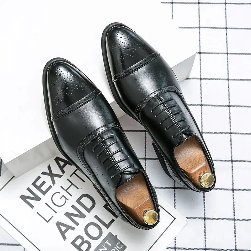 Business Formal Black Leather Shoes Mens Fashion Casual Dress Shoes Classic Italian Formal Oxford Shoes For Men Zapatos Hombre  Pre2brand