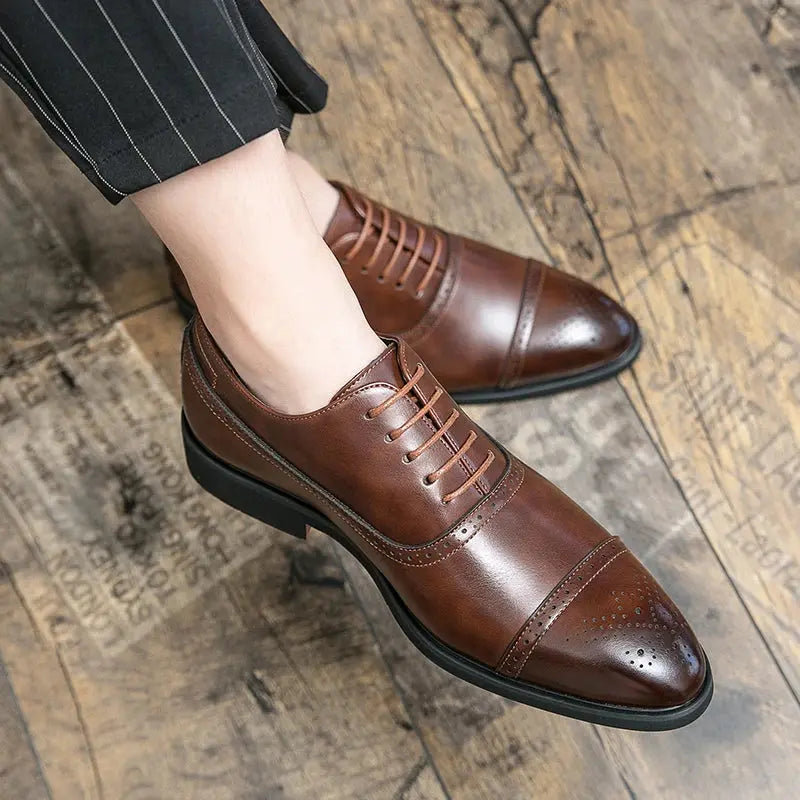 Business Formal Black Leather Shoes Mens Fashion Casual Dress Shoes Classic Italian Formal Oxford Shoes For Men Zapatos Hombre  Pre2brand