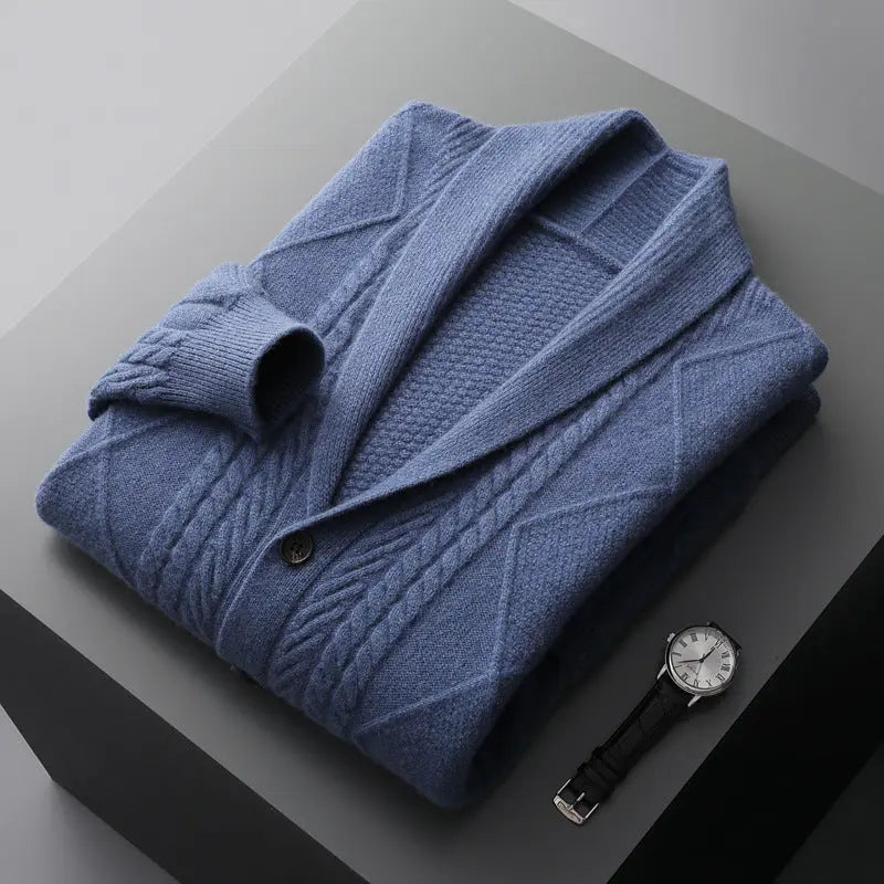 Cashmere Cardigan Men's Half Turtleneck Button Cashmere Coat  Pre2brand