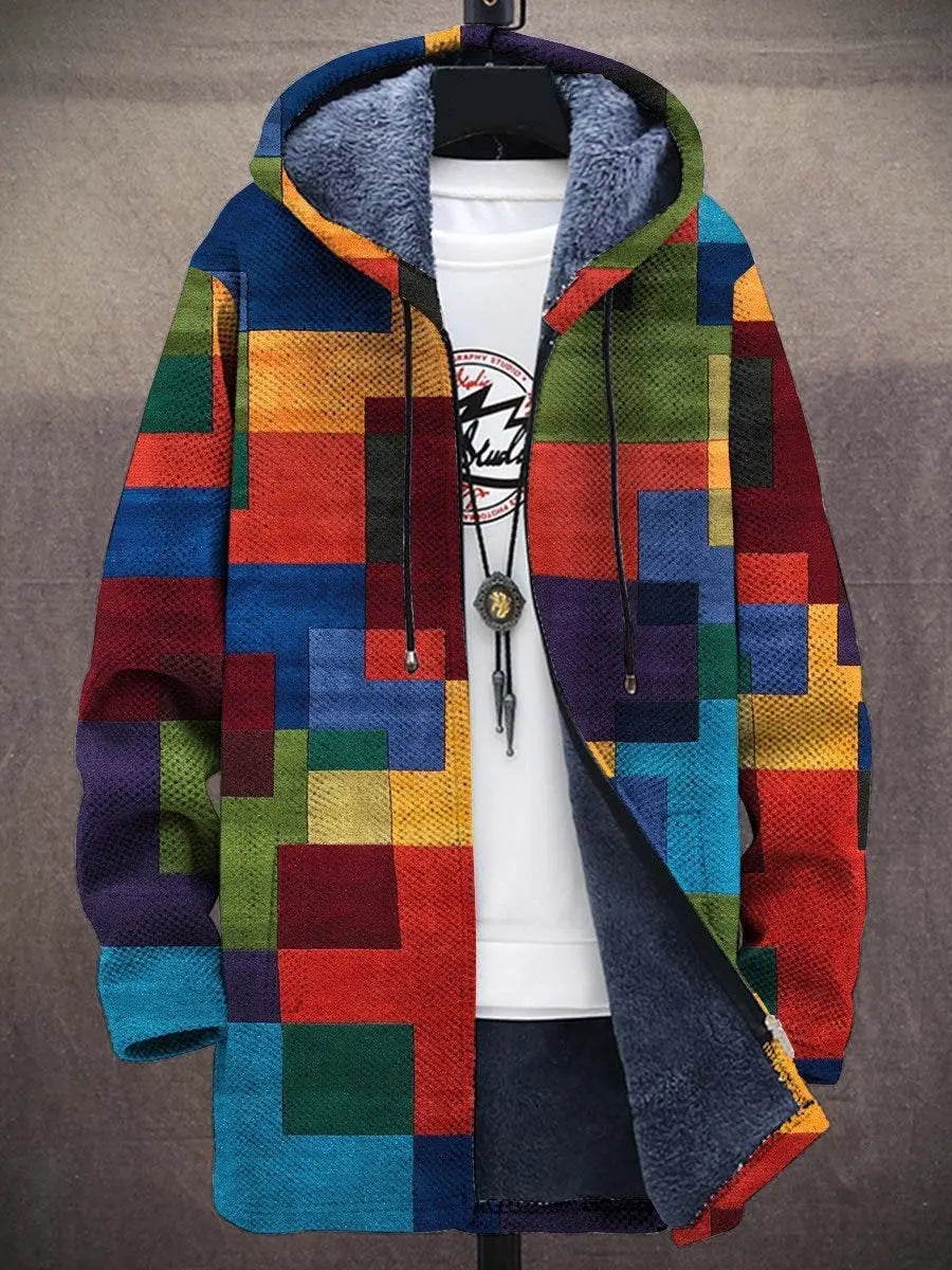 Casual Men's Zipper Hooded Cardigan Cotton-padded Jacket  Pre2brand Type-A-D215-XXL