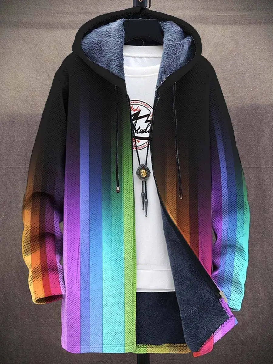 Casual Men's Zipper Hooded Cardigan Cotton-padded Jacket  Pre2brand Type-B-D215-XXL