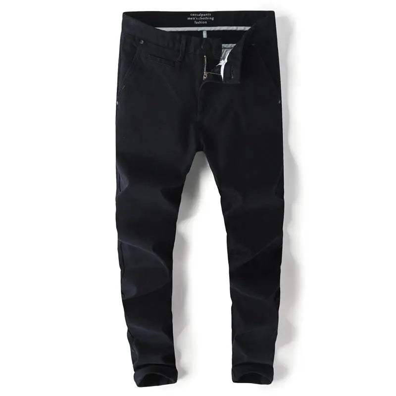 Casual Trousers Slim Fit Straight Men  Pre2brand Black-36