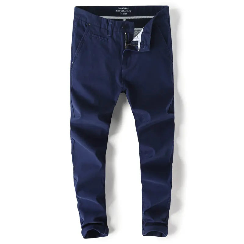 Casual Trousers Slim Fit Straight Men  Pre2brand Sapphire-Blue-36